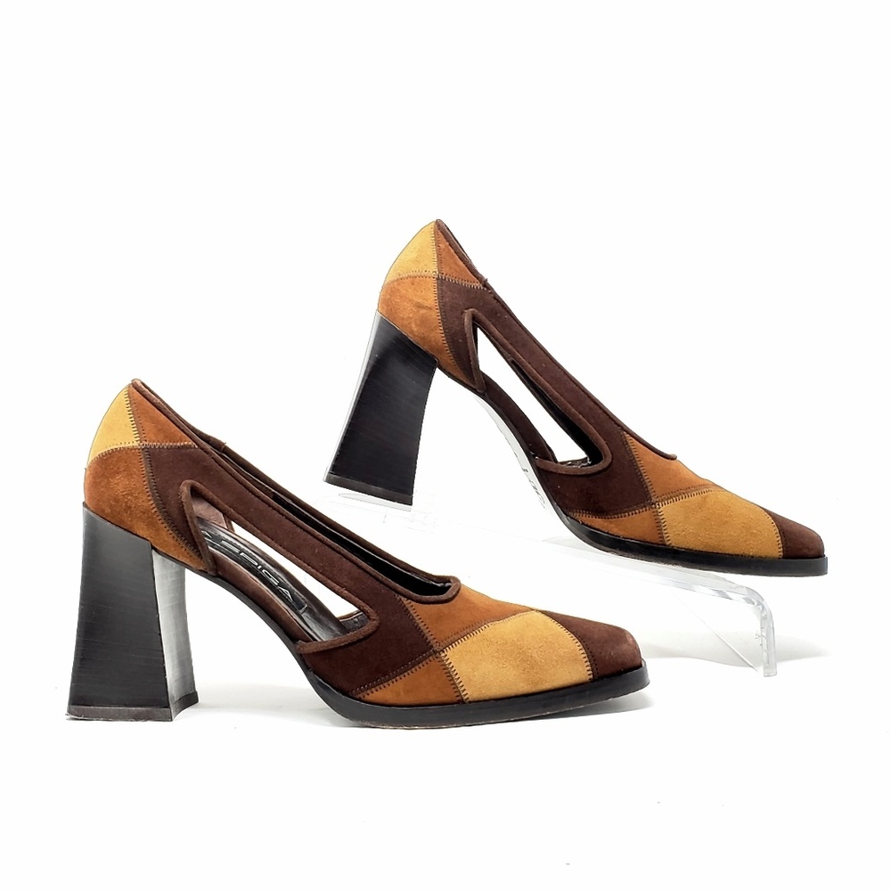 ❤ Via Spiga Lina Blonde Suede Heels ❤ - Picture 2 of 8